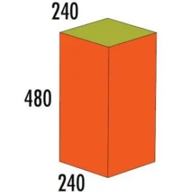Quader MEDI gelb/orange, 36-102-12, 2-4 Jahre