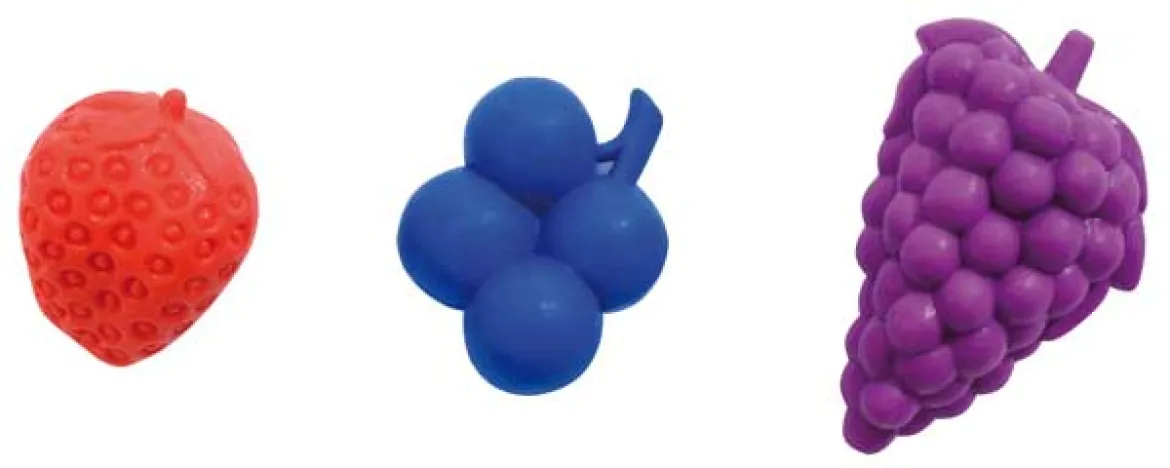Rechen-Früchte bunt gemischt, Mathe-Spielmaterial,