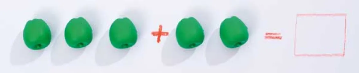 Rechen-Früchte bunt gemischt, Mathe-Spielmaterial,