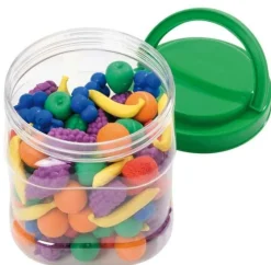 Rechen-Früchte bunt gemischt, Mathe-Spielmaterial,