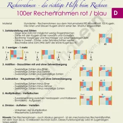 Rechenrahmen 100er, 10/10 rot/blau aus ReWOOD®