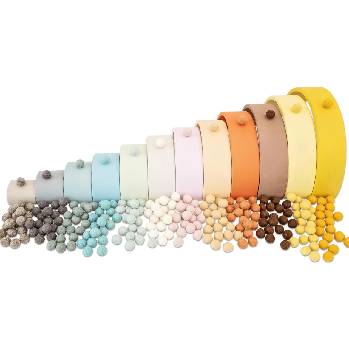 Regenbogen aus Holz, groß, Breite 32 cm