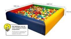 Regenbogen-Ballbad FARBIG (ohne Bälle), ab 2 Jahre