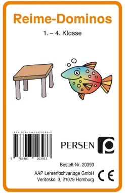 Reime-Domino, Kartenspiel, 1. bis 4. Klasse