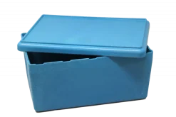 RE-Wood® Box mit Deckel 25 x 18 x 11,5 cm - 4 l, blau, im Karton