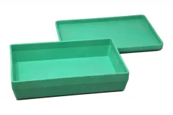RE-Wood® Box mit Deckel 25 x 18 x 6 cm - 1,5 l, grün