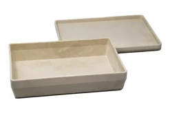 RE-Wood® Box mit Deckel 25 x 18 x 6 cm - 1,5 l, naturfarben