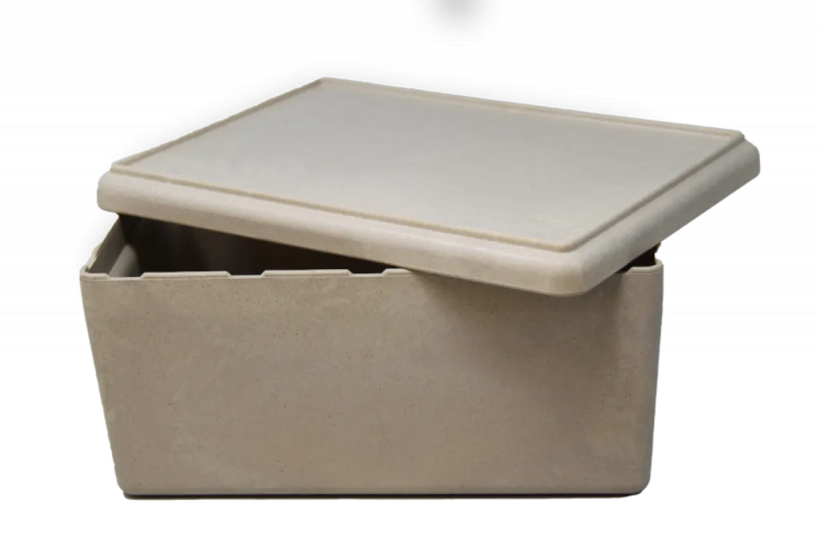 RE-Wood® Box mit Deckel 25 x 18 x 11,5 cm - 4 l, naturfarben, im Karton