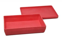 RE-Wood® Box mit Deckel 25 x 18 x 6 cm - 1,5 l, rot