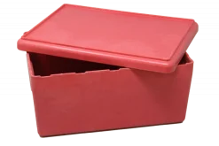 RE-Wood® Box mit Deckel 25 x 18 x 11,5 cm - 4 l, rot, im Karton