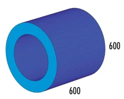 Röhre MAXI blau/hellblau, ca 600x600 Durchmesser, ab 4 Jahre
