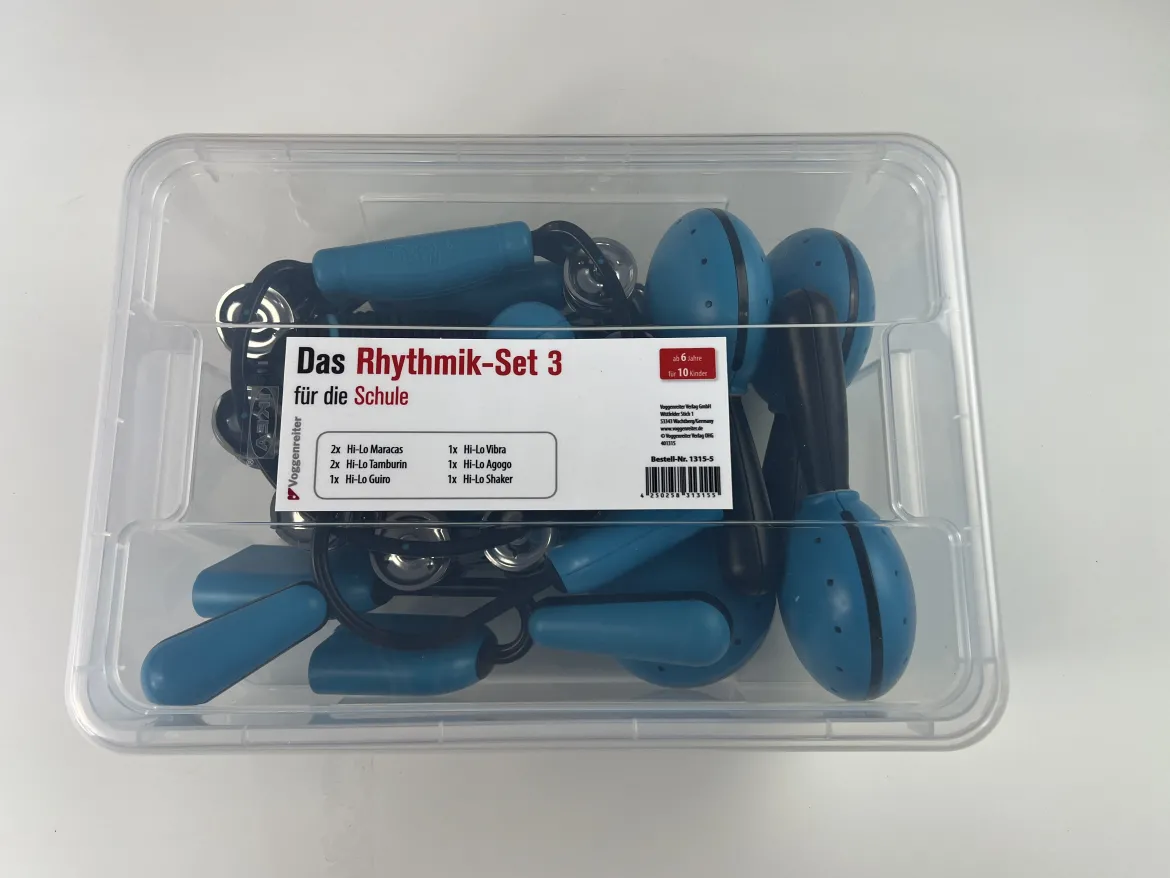 Rhythmik-Set 3 für die Schule in Kunststoffbox mit Deckel