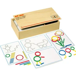 Ringe und Stäbe, Wahrnehmungsspiel, ab 4 Jahre