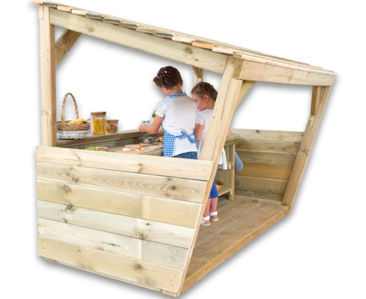 RollenSpielcenter mit großer Outdoor-Kinderküche, 2-7 Jahre