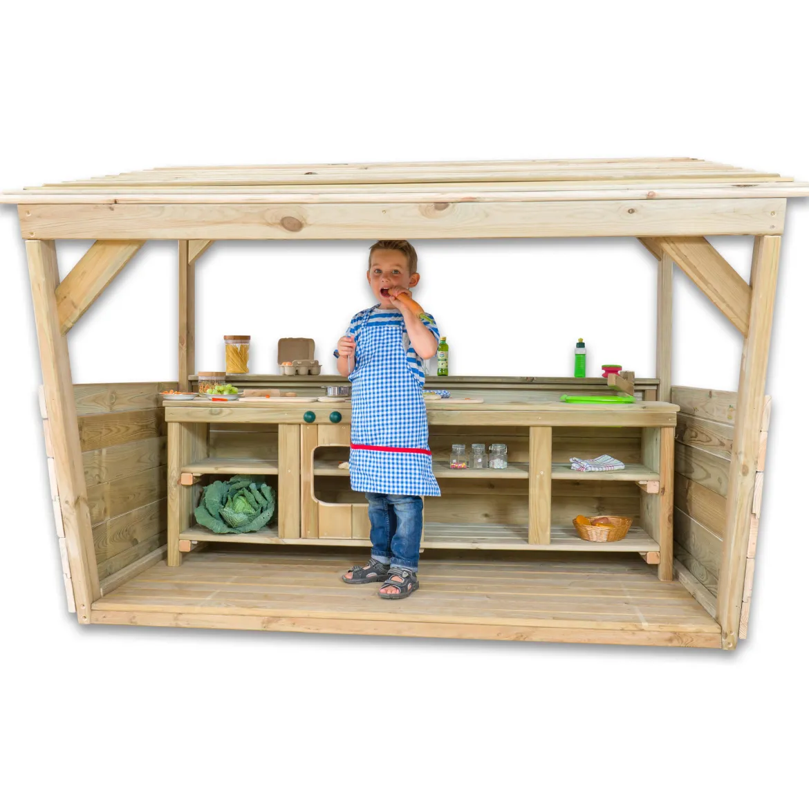 RollenSpielcenter mit großer Outdoor-Kinderküche, 2-7 Jahre