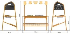 Rollenspiel-Set, Eisdiele, Outdoor-Spielmöbel aus Holz, für Kinder