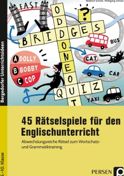 45 Rätselspiele für den Englischunterricht, Buch, 5. bis 10. Klasse