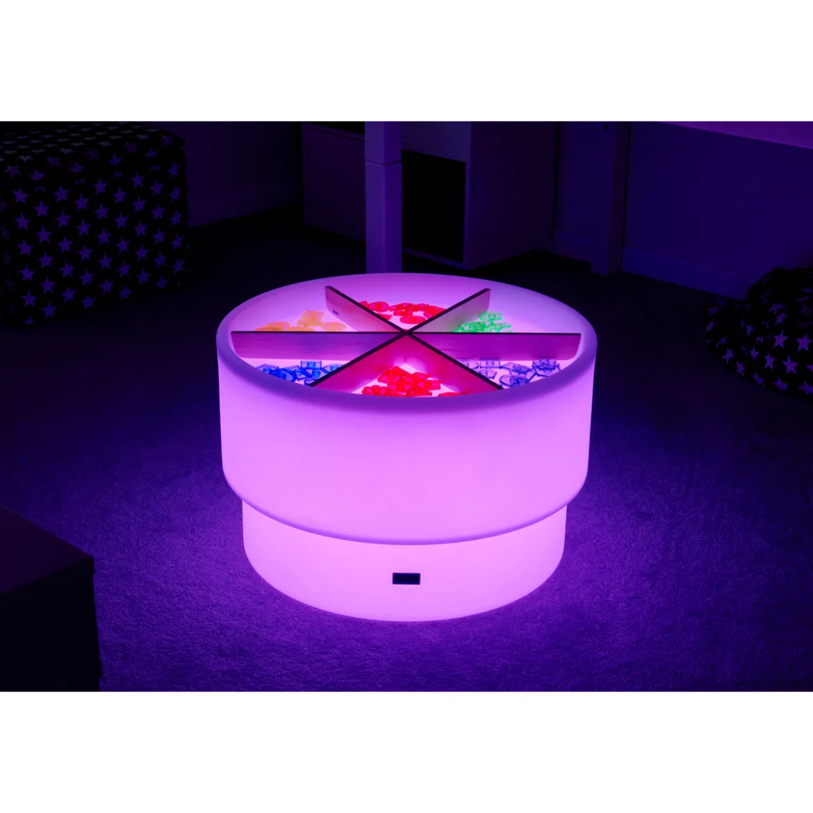 Runder Leuchttisch Ø 69 x 45 cm, portabel, wasserdicht IP65,5 bis 10 Std