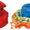 Samtbeutel-Set groß, bunt, 4 Stück - rot, blau, grün, orange