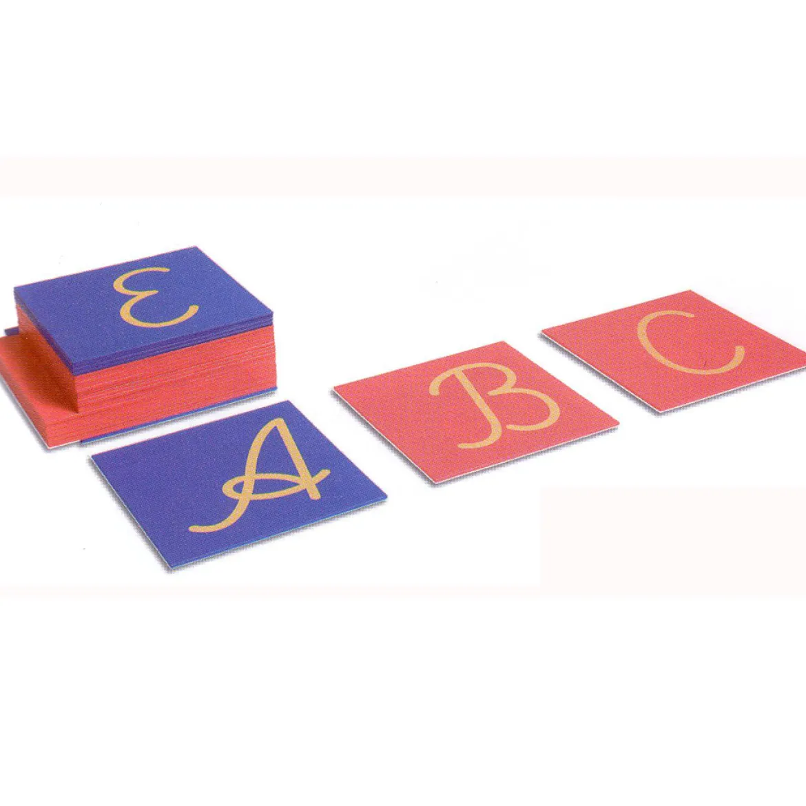 Sandpapierbuchstaben lateinische Ausgangsschrift, Großbuchstaben (internationale Version), ab 4 Jahre