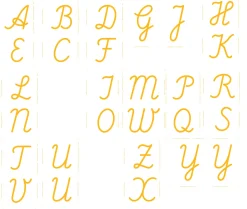 Sandpapierbuchstaben lateinische Ausgangsschrift, Großbuchstaben (internationale Version), ab 4 Jahre