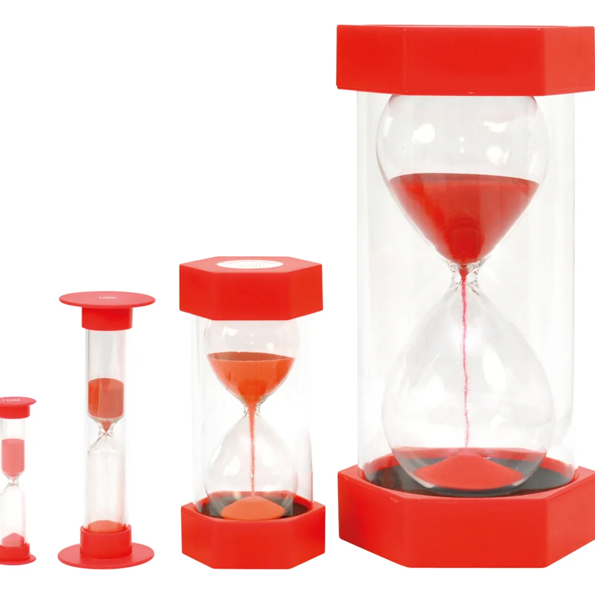 Sanduhren Set 5 Stück, 30s 1 3 5 10 Min, Ø 2,5 cm, ab 3 Jahre