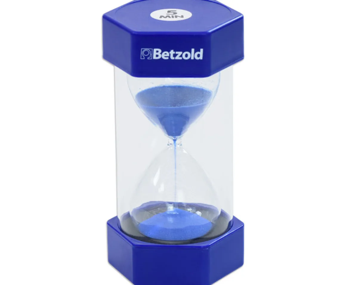 Sanduhr, 5 Minuten - Blau, Höhe: 16 cm, ab 5 Jahre