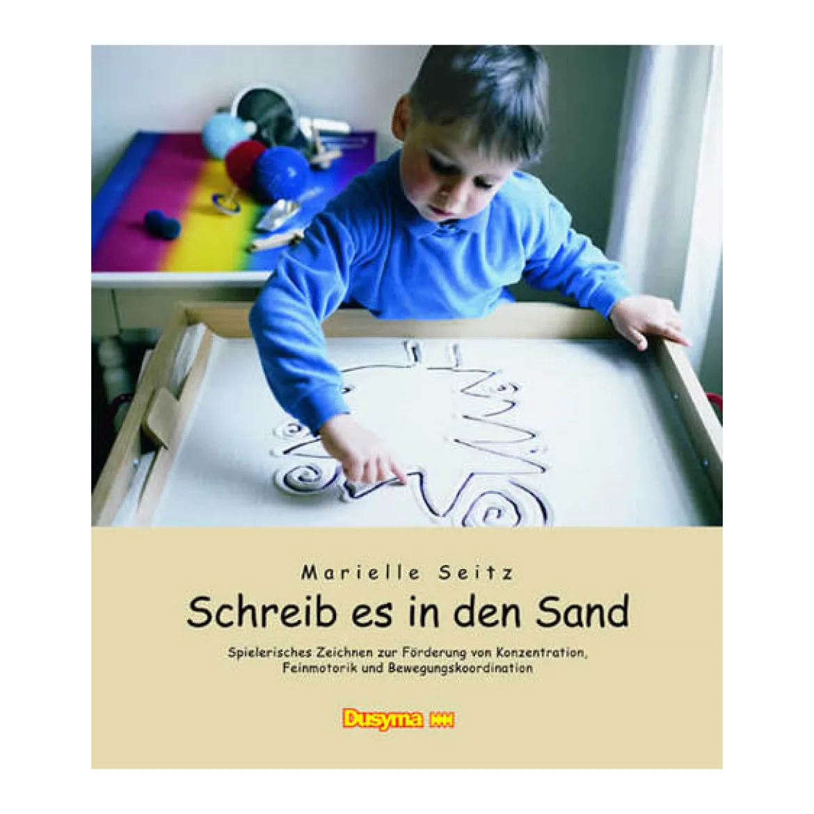 Sandwanne und Buch, deutsche Version