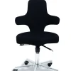 Sanus Bürostuhl Variowip, Sitzhöhe 44-57 cm, Stoff, schwarz, mit Bürorollen