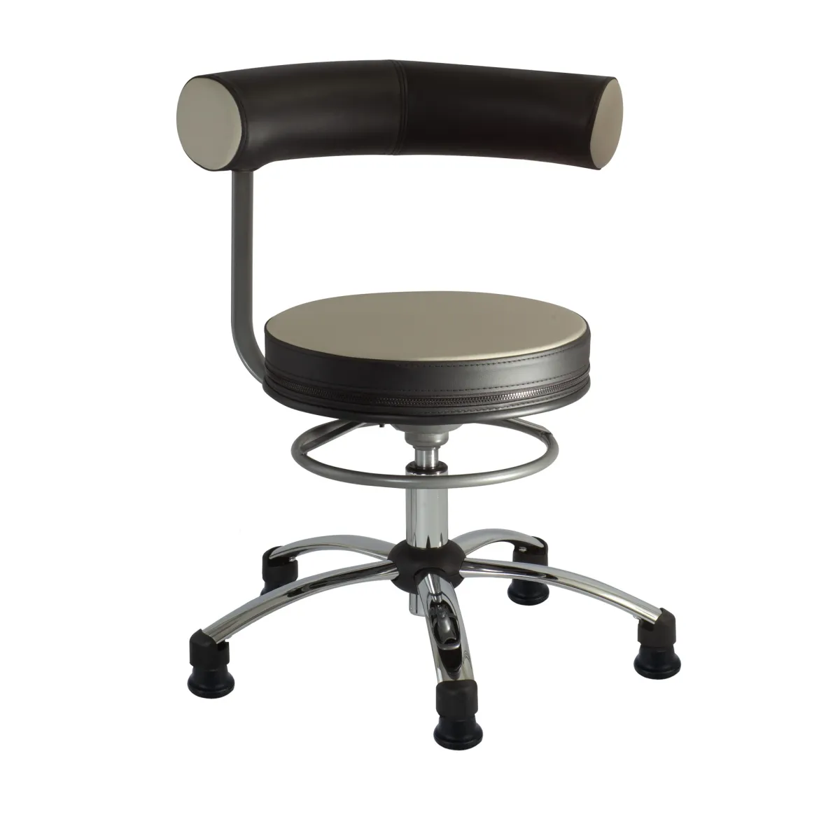 Sanus Gesundheitsstuhl 36-43 cm, Kunstleder beige/schwarz, mit Gleiter