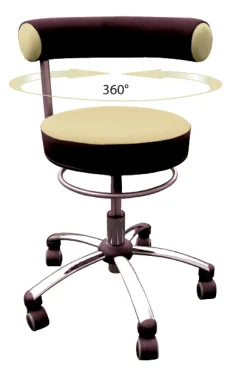Sanus Gesundheitsstuhl 36-43 cm, Kunstleder beige/schwarz, mit Gleiter