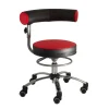 Sanus®-Gesundheitsstuhl 42-51 cm mit höhenverstellbarer Lehne, Kunstleder rot/schwarz, mit Bürorollen
