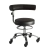 Sanus Gesundheitsstuhl 42-51 cm mit höhenverstellbarer Lehne, Stoff schwarz, mit Rollstopp