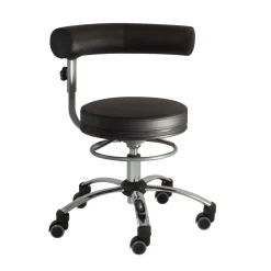 Sanus Gesundheitsstuhl 42-51 cm mit höhenverstellbarer Lehne, Stoff schwarz, mit Rollstopp