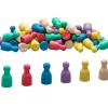 Satz aus 60 Spielfiguren in 6 Farben im Karton