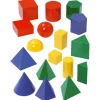 Satz mit 17 großen Geometrie-Körpern, 10cm in 4 Farben, 5-14 Jahre