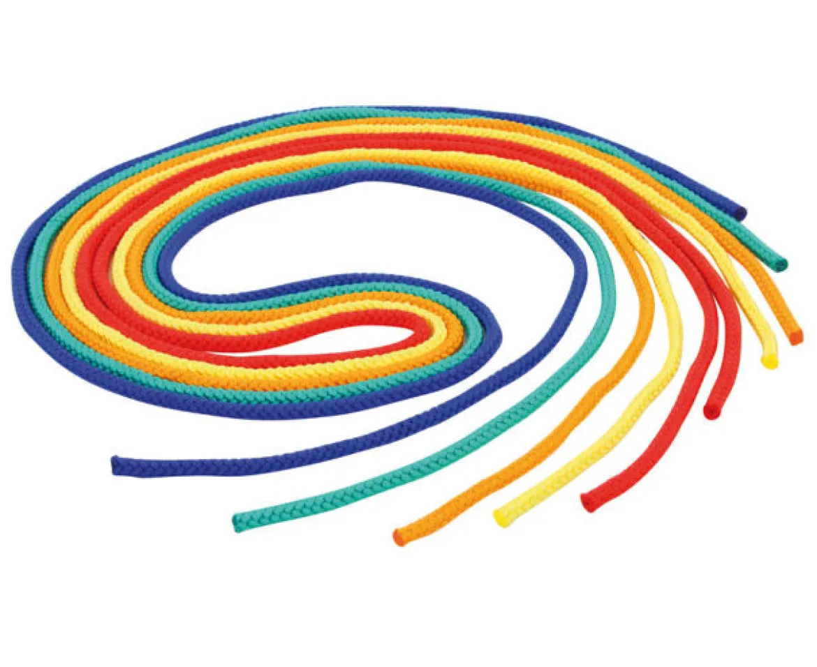 Satz mit 5 Springseilen in 5 Farben, je 220 cm lang, ab 3 Jahre