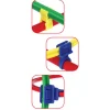 Satz mit 30 Verbinder-Clips, farblich sortiert