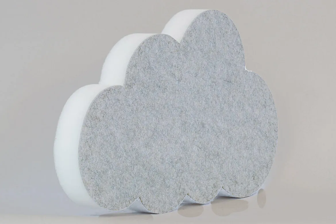 Schallschutz Akustikelement, Wolke Hellgrau, soni ELEMENT cloud klein