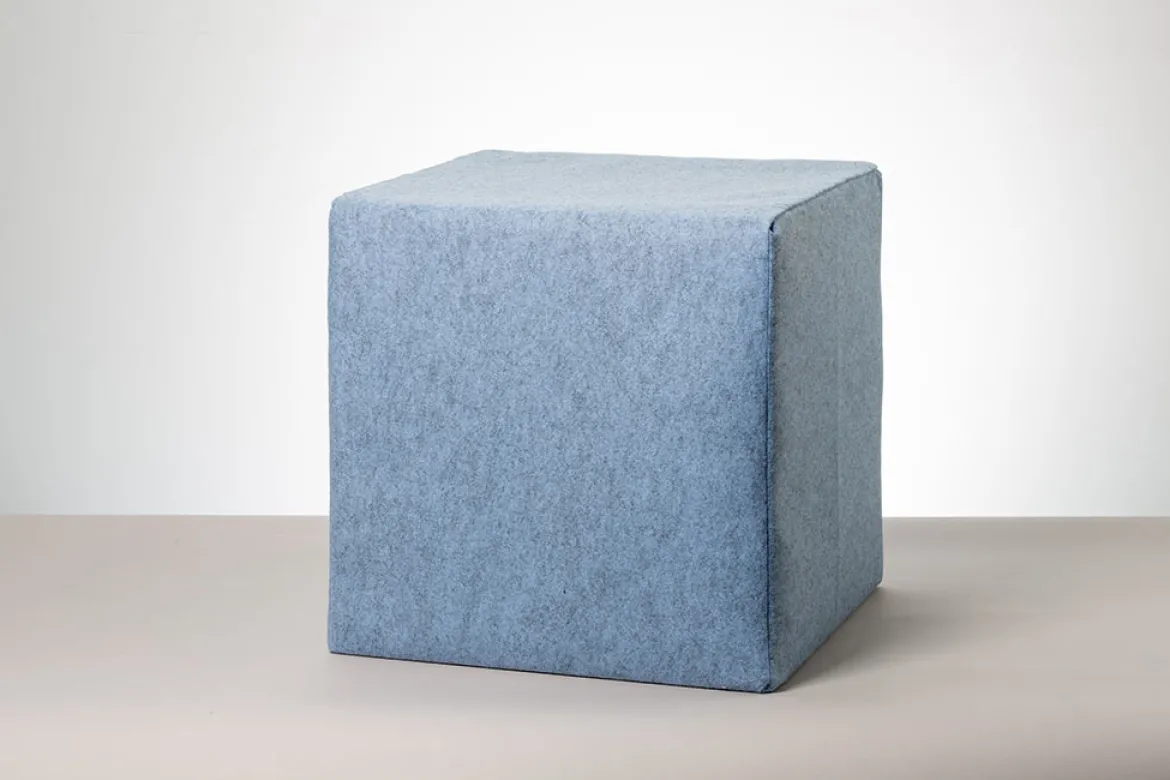 Schallschutz Akustik-Sitzwürfel, Blau, 20x20x20 cm, soni CUBE