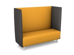 Schallschutzsofa, Akustiko Berlin, B1 CME (schwer entflammbar), Kunstleder, Safran 033119