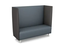 Schallschutzsofa, Akustiko Berlin, B1 CME (schwer entflammbar), Kunstleder, Titan 033135