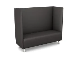 Schallschutzsofa, Akustiko Berlin, B1 CME (schwer entflammbar), Kunstleder, Anthrazit 033147