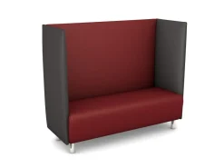 Schallschutzsofa, Akustiko Berlin, B1 CME (schwer entflammbar), Kunstleder, Kirsche 033123