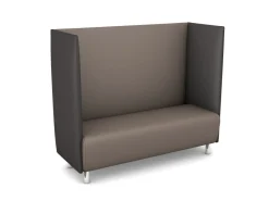 Schallschutzsofa, Akustiko Berlin, B1 CME (schwer entflammbar), Kunstleder, Taupe 033108