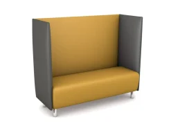 Schallschutzsofa, Akustiko Silvertex, B1 CME (schwer entflammbar), Hightech-Kunstleder, antibakteriell, Squash SB1-2093