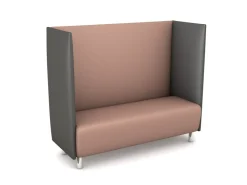 Schallschutzsofa, Akustiko Silvertex, B1 CME (schwer entflammbar), Hightech-Kunstleder, antibakteriell, Rose SB1-2098