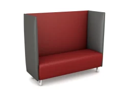 Schallschutzsofa, Akustiko Silvertex, B1 CME (schwer entflammbar), Hightech-Kunstleder, antibakteriell, Red SB1-2011