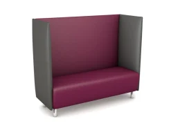 Schallschutzsofa, Akustiko Silvertex, B1 CME (schwer entflammbar), Hightech-Kunstleder, antibakteriell, Orchid SB1-2097