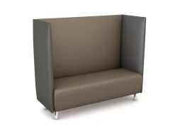 Schallschutzsofa, Akustiko Silvertex, B1 CME (schwer entflammbar), Hightech-Kunstleder, antibakteriell, Taupe SB1-0009